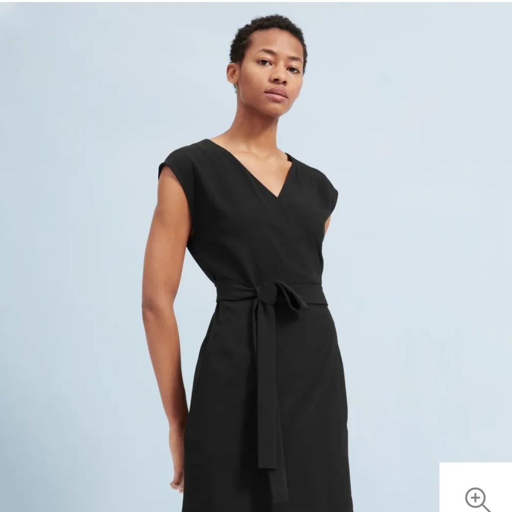 Japanese GoWeave Short-Sleeve Mini Wrap Dress, 4